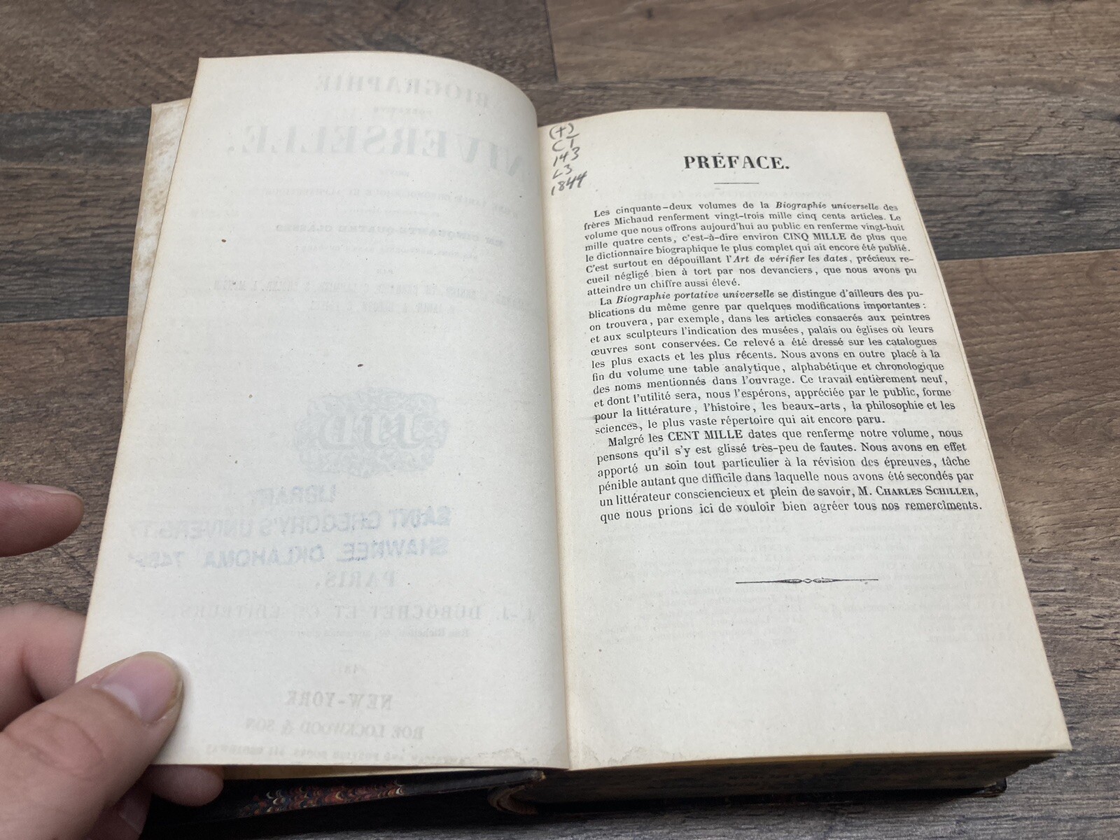 1844 BIOGRAPHIE PORTATIVE UNIVERSELLE Portable Univeral Biography J Dubochet